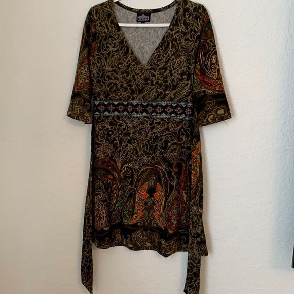 ANGIE  Multi Color Soft Dress. Size S - Picture 1 of 9